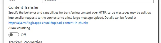 Turn off Allow chunking