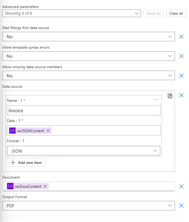 Convert Word Document Action