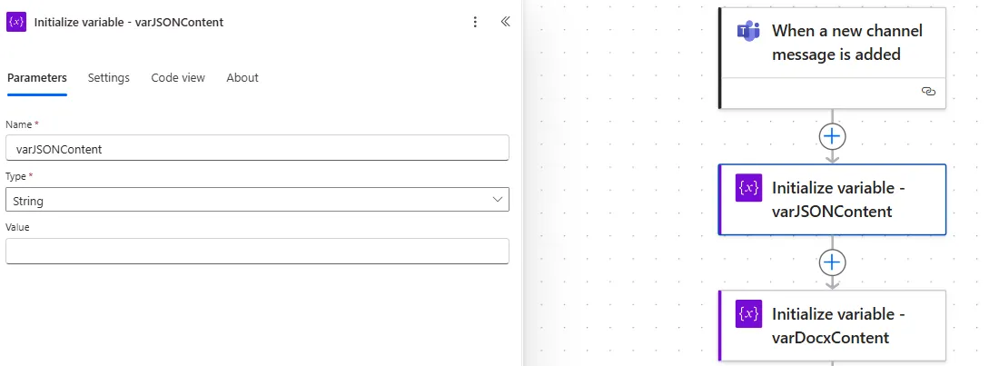 Initialise Variables
