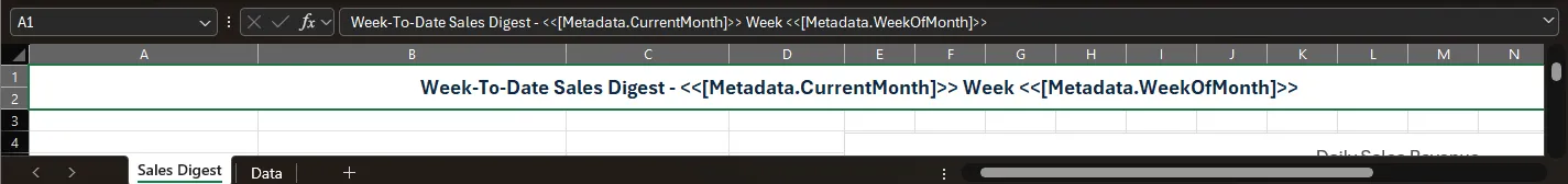 Title named range _title with WTD template placeholders